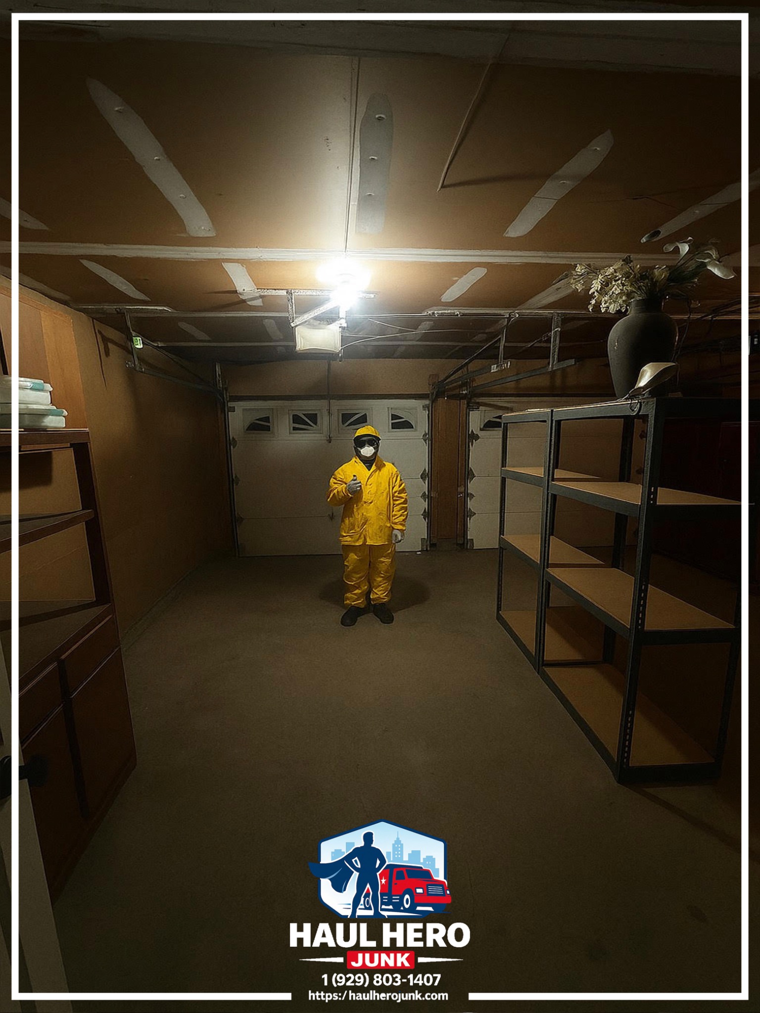 Cleared room after junk removal