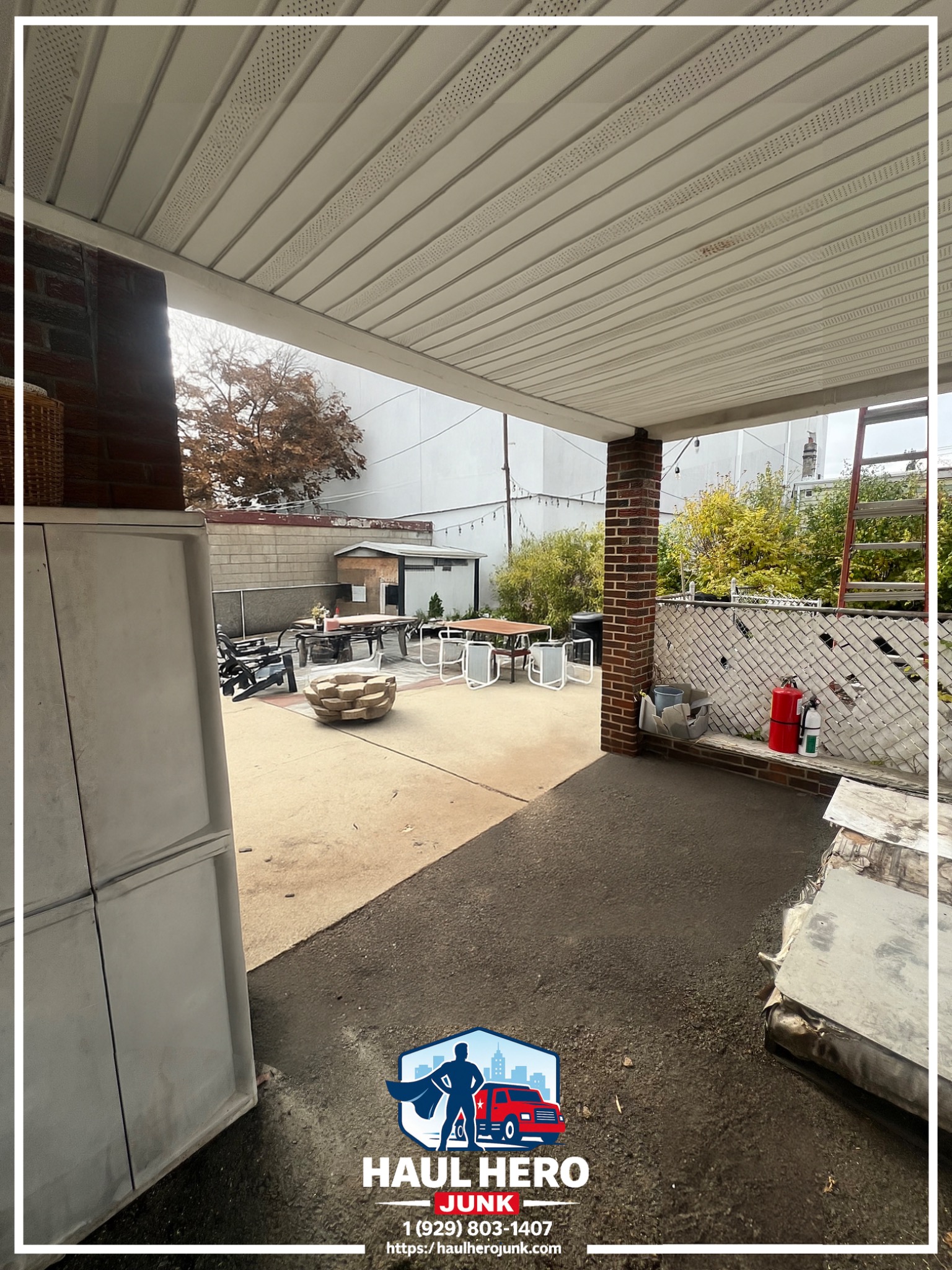 Outdoor area after Haul Hero junk removal